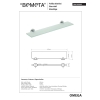 Bemeta OMEGA Półka szklana 600 mm 104102042$K