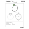 Bemeta TREND-I Ring wieszak na ręcznik zielony 104104068a