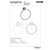Bemeta TREND-I Ring wieszak na ręcznik granatowy 104104068e