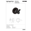 Bemeta DARK Wieszak podwójny 104106030