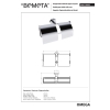 Bemeta OMEGA podwójny uchwyt na papier toaletowy z klapką 104112092