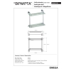 Bemeta OMEGA Półka szklana podwójna 400 mm 104202122
