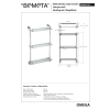 Bemeta OMEGA Półka szklana potrójna 400 mm 104202132$K
