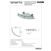 Bemeta OMEGA Półka szklana narożna z relingiem 104202162