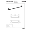 Bemeta DARK Wieszak na ręcznik 300 mm 104204010