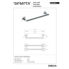 Bemeta OMEGA Wieszak na ręcznik 450 mm 104204022