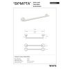 Bemeta WHITE Wieszak na ręcznik 450 mm 104204024