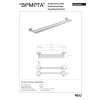 Bemeta NEO Podwójny wieszak na ręczniki 600 mm 104204055$K
