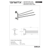 Bemeta OMEGA Wieszak na ręcznik z potrójnym obrotem 104204112