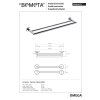Bemeta OMEGA Podwójny wieszak na ręczniki 800 mm 104204272$K