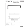 Bemeta DARK wieszak na ręcznik na szklane drzwi 450 mm 104204310