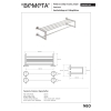 Bemeta NEO Podwójny wieszak na ręczniki z szyną 600 mm 104205105$K