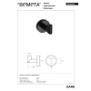 Bemeta DARK Wieszak pojedynczy 104206020