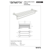 Bemeta WHITE wieszak na ręczniki z drążkiem 500mm 104219074