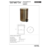 Bemeta RETRO Bronze Kosz na śmieci 3L 104315023