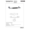Bemeta OMEGA Uchwyt 400 mm czarna guma 104507675