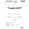 Bemeta OMEGA Uchwyt 600 mm czarna guma 104507681$K