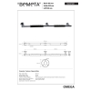 Bemeta OMEGA Uchwyt 800 mm czarna guma 104507691$K