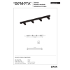 Bemeta DARK Wieszak 4-hakowy 104606100