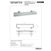 Bemeta BETA Półka szklana ze składanym drążkiem 600 mm 132102212$K