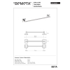 Bemeta BETA Wieszak na ręczniki 600 mm 132104042$K
