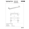 Bemeta BETA Podwójny wieszak na ręczniki 600 mm 132204052$K