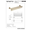 Bemeta RETRO Bronze Wieszak na ręczniki z drążkiem 144102097$K