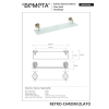Bemeta RETRO gold/chrome Półka szklana 144202248$K