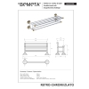 Bemeta RETRO gold/chrome Podwójny wieszak na ręczniki z drążkiem 144202258$K