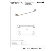 Bemeta RETRO gold/chrome Wieszak na ręcznik 600 mm 144204048$K