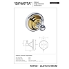 Bemeta RETRO złoto/chrom Wieszak pojedynczy 144206018