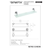 Bemeta RETRO chrom Półka szklana 144302242$K