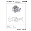 Bemeta RETRO chrom Wieszak podwójny 144306032
