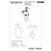 Bemeta RETRO chrom Dozownik mydła 230 ml 144309012