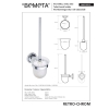 Bemeta RETRO chrom szczotka wc 144313012