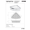 Bemeta CYTRO Półka prysznicowa narożna 230 mm 146208332