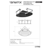 Bemeta CYTRO Akrylowa półka narożna czarna - połysk 146208386