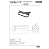 Bemeta HELP Uchwyt z półką 500 mm matowy 301100572$K