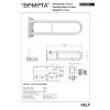 Bemeta HELP Uchwyt składany w kształcie litery U 900 mm biały 301102904$K