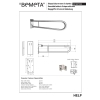 Bemeta HELP składany uchwyt w kształcie litery U 850 mm matowy z osłoną 301607322$K