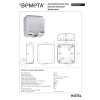 Bemeta Automatyczna suszarka do rąk 1800W stal nierdzewna błyszcząca 924224121