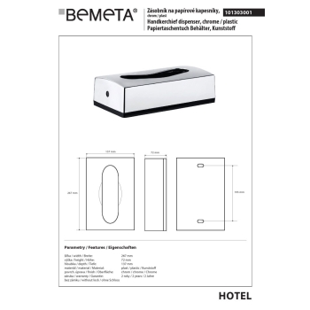 Bemeta Pojemnik na chusteczki higieniczne 101303001