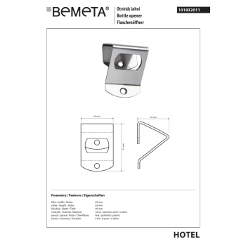 Bemeta Otwieracz do butelek antykradzieżowy 101832011