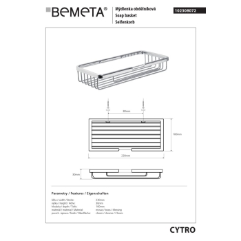 Bemeta CYTRO mydelniczka ażurowa 102308072