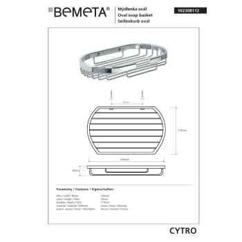 Bemeta CYTRO mydelniczka ażurowa 102308112