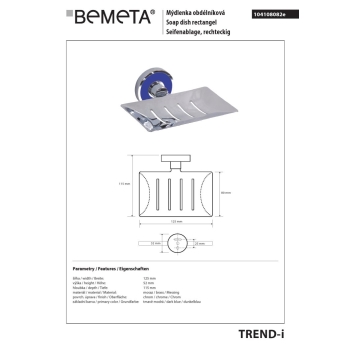 Bemeta TREND-I Mydelniczka granatowa 104108082e