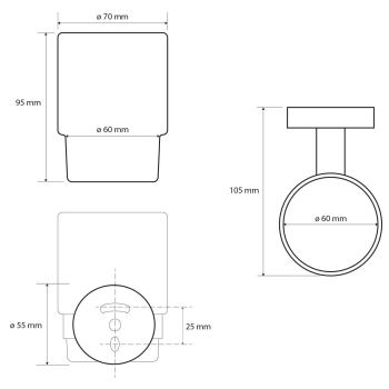 Bemeta Dark Kubek pojedynczy 104110010 czarny