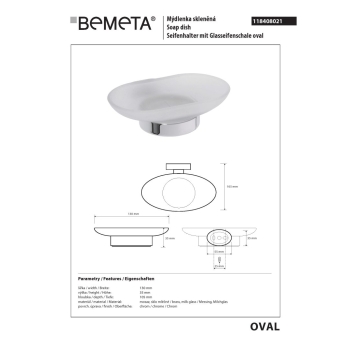 Bemeta OVAL Mydelniczka 118408021