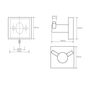 Bemeta Beta 132106032 Wieszaczek podwójny chrom