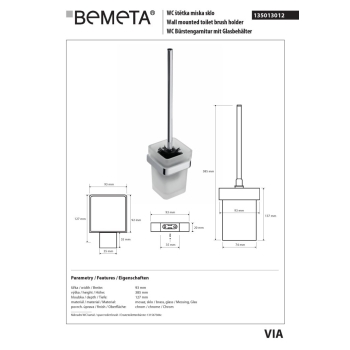Bemeta VIA szczotka wc 135013012